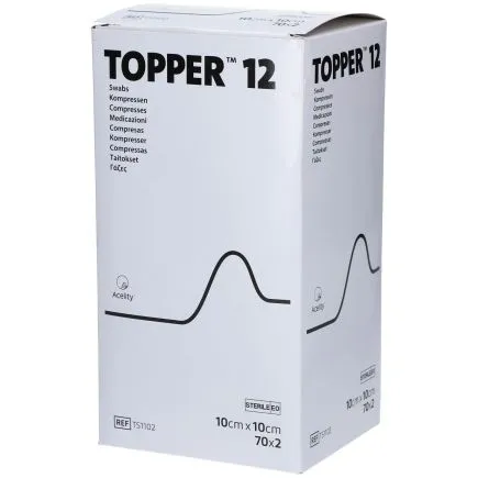 JJ Topper 12 Sterile Swabs 10 x 10 100 Pack